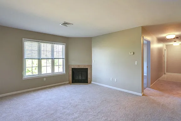 2 Bedroom Unit - Living Room - Fireplaces in Select Units