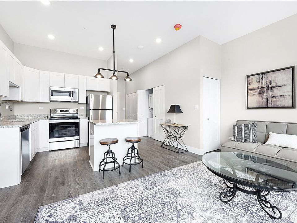 Studio kitchen and living space