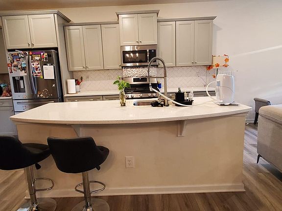 Kitchen island at the Main floor
