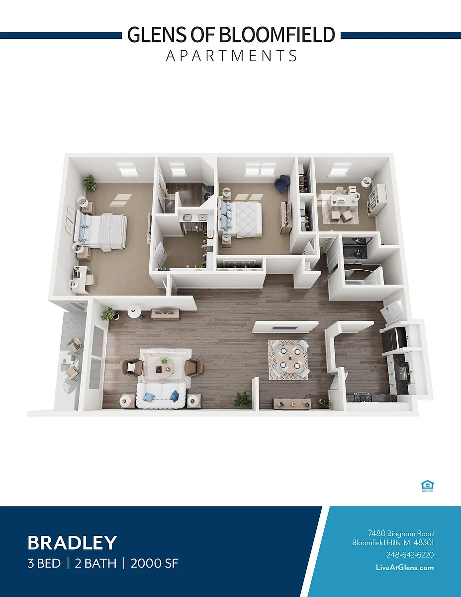 Floor plan 3 Bed 2 Bath