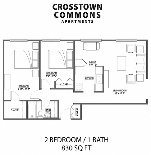Floor plan 2 Bedroom