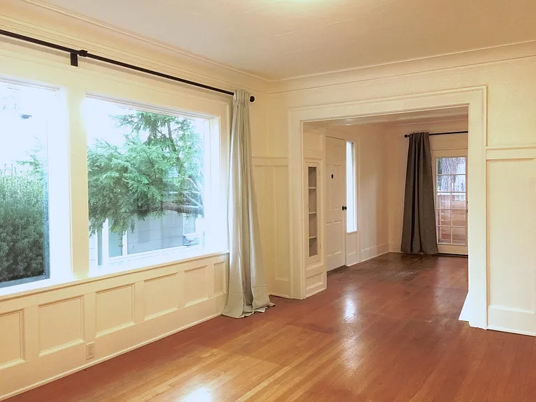 Large dining room with gorgeous millwork and built-ins.