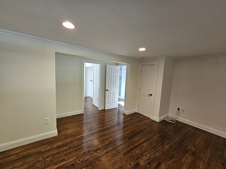 Additional view of the master bedroom, showing direct access to the walk-in closet, private bathroom, and a separate storage closet.