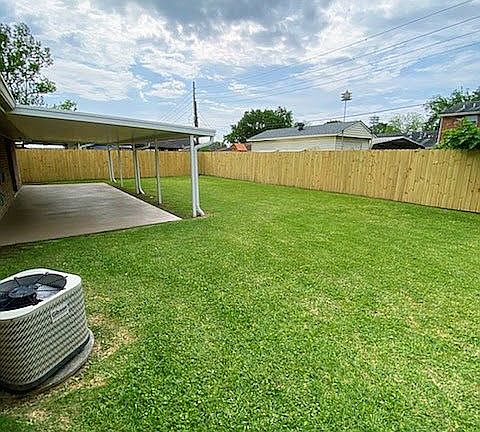 Back Yard With New Fence