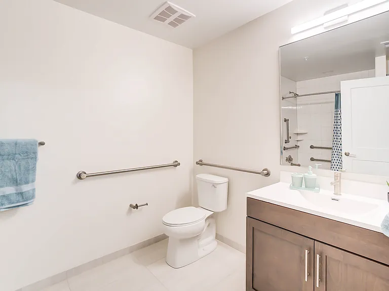 Accessible Bathroom- A 1BR-H ANSI Floor Plan