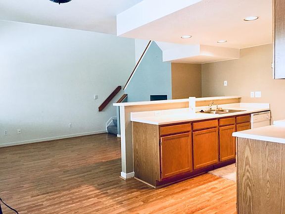 Kitchen open to living room