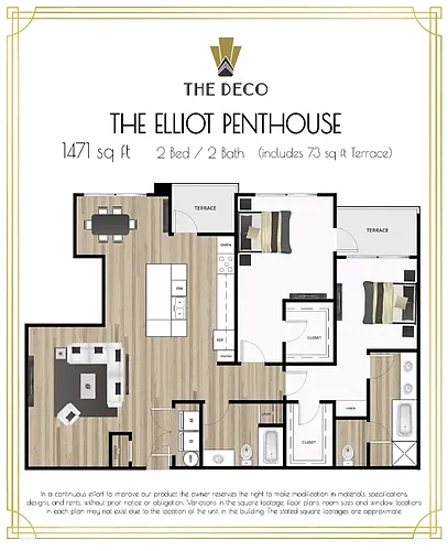 Floor plan The Elliott Penthouse