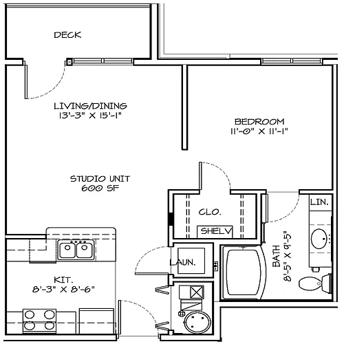 Floor plan Studio