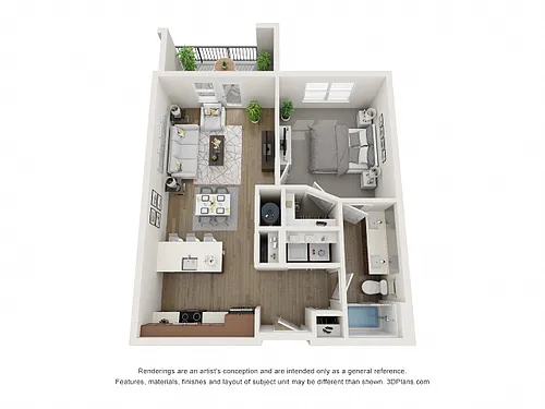 Floor plan One-Bedroom Apartment (A1)