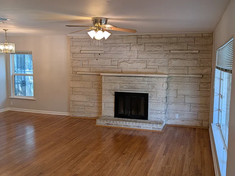Living room and dining area
