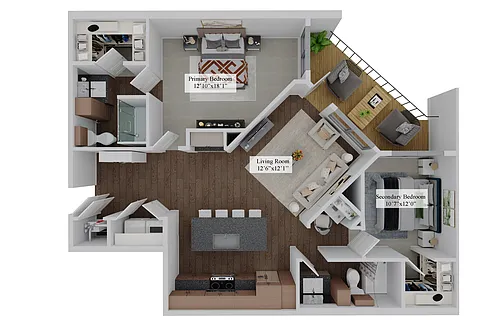 Floor plan The Pointe - B3