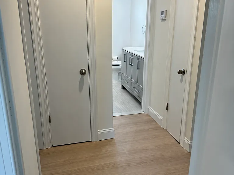 Hallway with 2 extra closets.