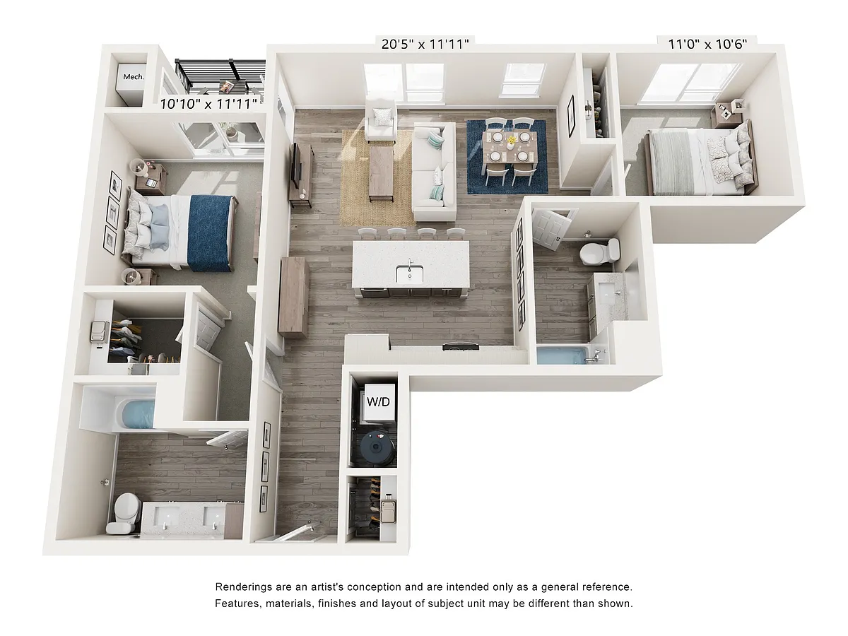 Floor plan Two Bed - B4