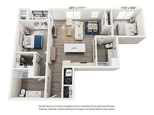 Floor plan Two Bed - B4