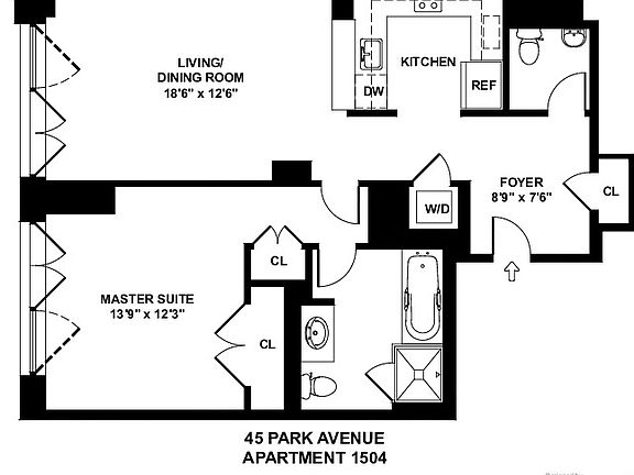 2nd image of 45 Park Ave APT 1504