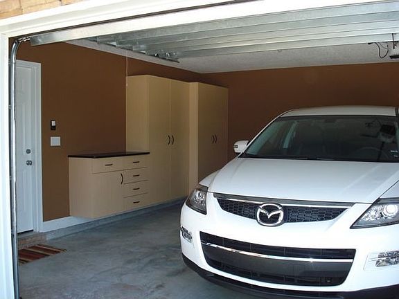 2 cars garage with built-in storage