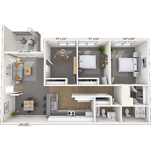 Floor plan 3 Bedroom