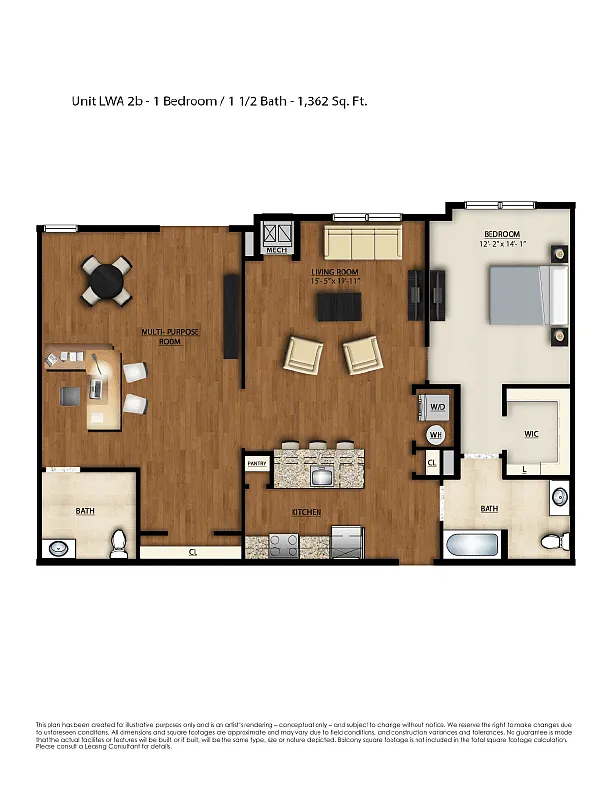 Floor plan LWA2B