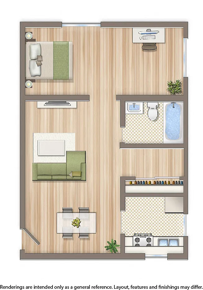 Floor plan 1 Bedroom