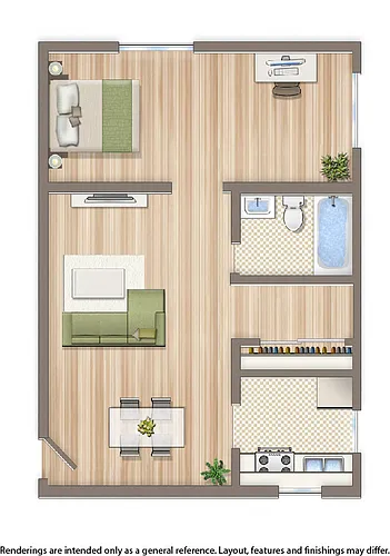 Floor plan 1 Bedroom