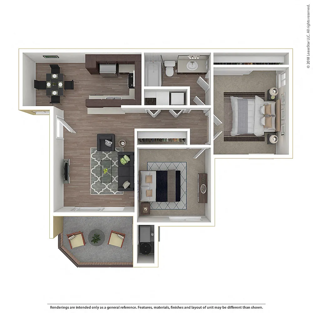 Floor plan 2BR/1BA