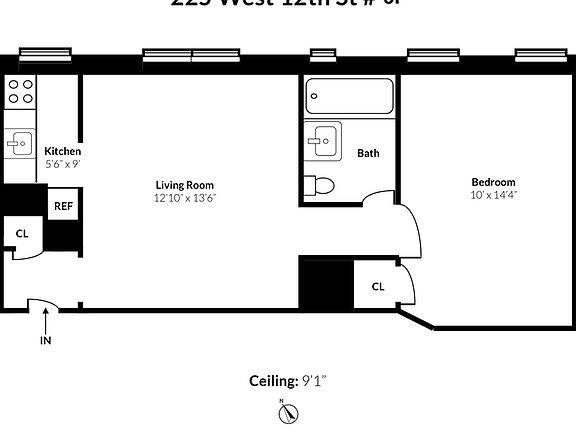 2nd image of 225 W 12th St APT 5F