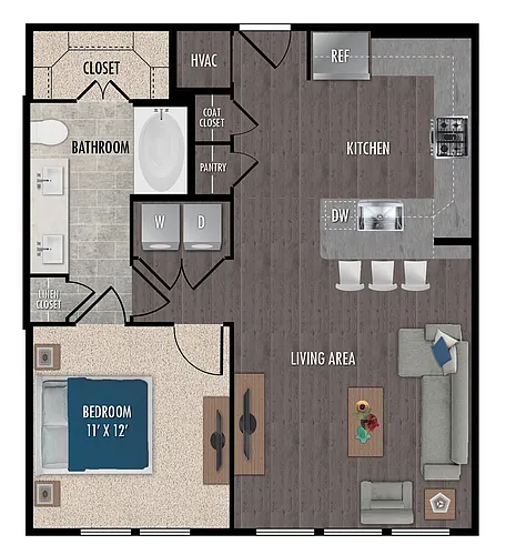 Floor plan A8-1X1