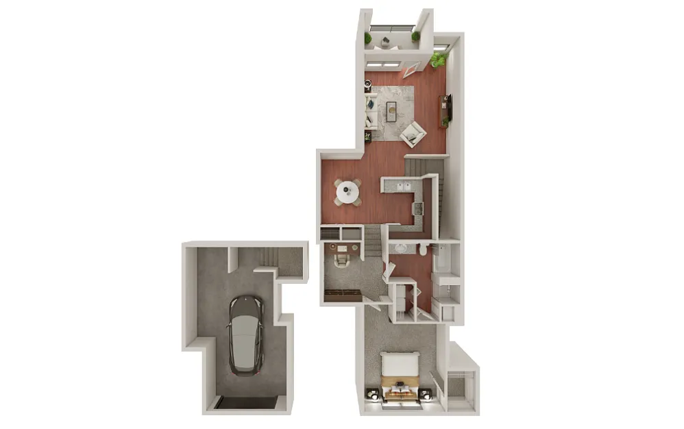 Floor plan 1 Bed TA4