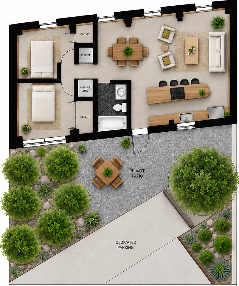 2 bed, 880 sqft, $3,100 — Photo 2