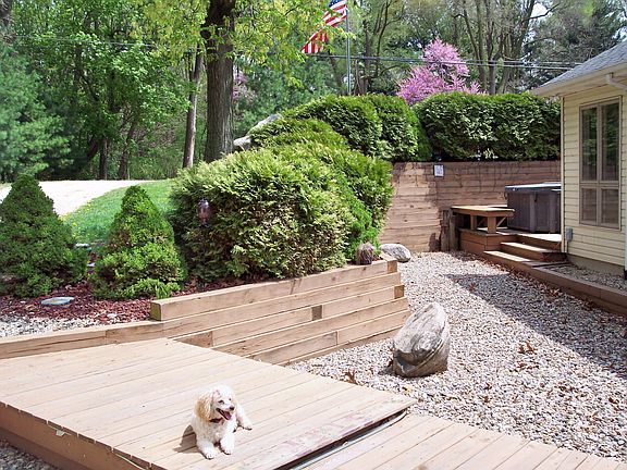 the other side of the house in the spring