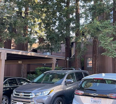 Apartment complex surrounded by Redwoods