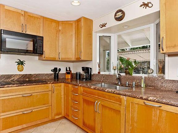 Kitchen with granite countertops