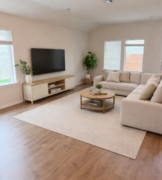 Family Room staged by AI
