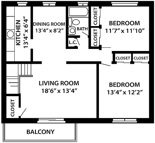 Floor plan The Edgebrook I ( 4 occupants max)