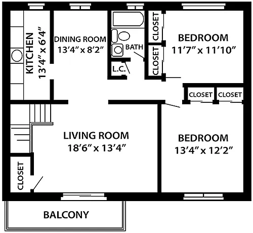 Floor plan The Edgebrook I ( 4 occupants max)