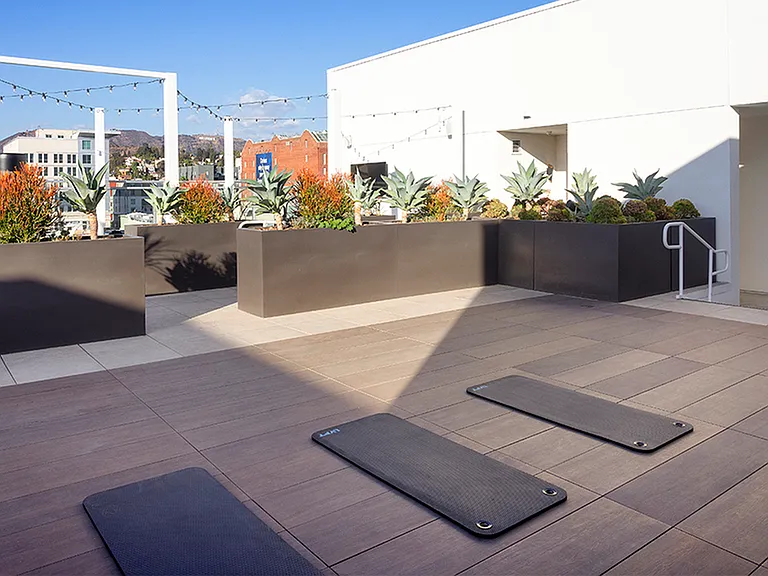 Find your zen in our outdoor yoga spaces