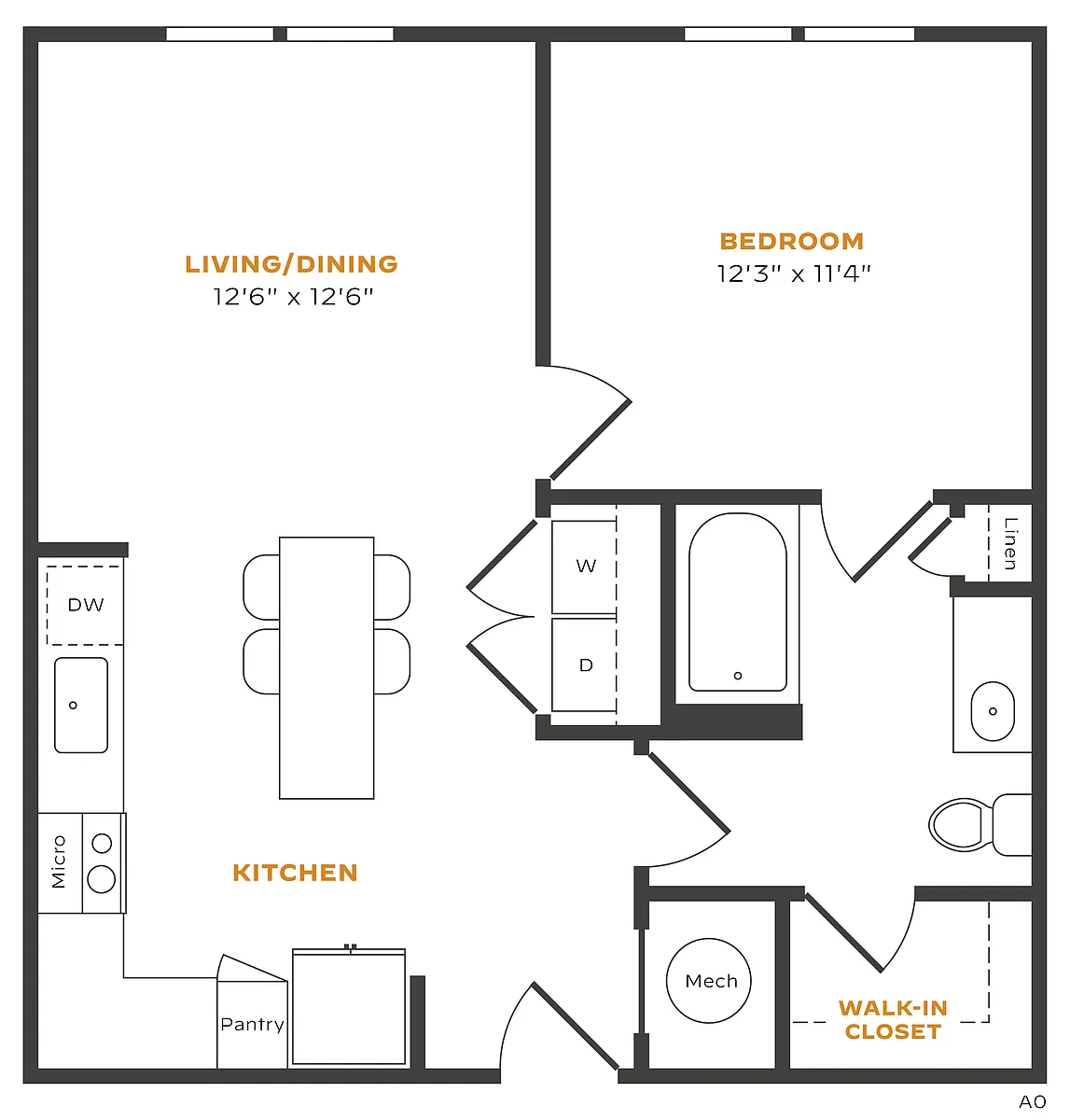 Floor plan 1X1