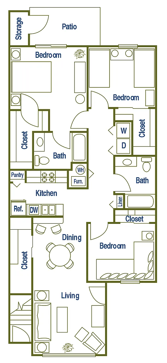 Floor plan 3 X 2 A