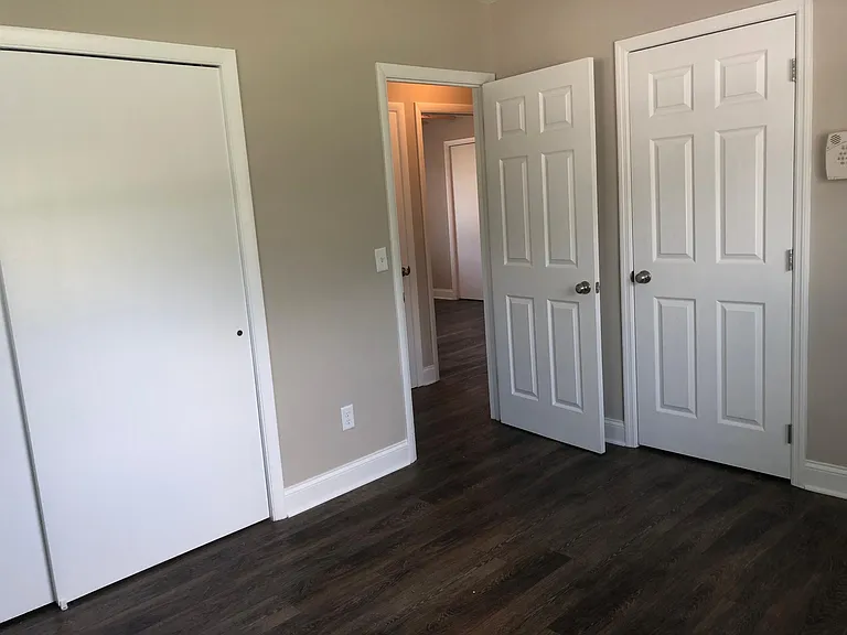 Master bedroom has two closets