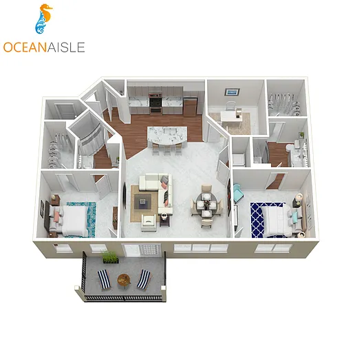Floor plan 2 bed/den | New Phase