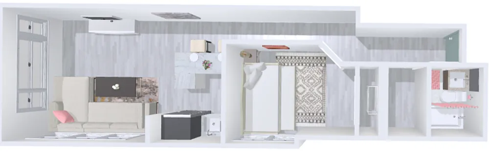 Floor plan 1bd/1b 5