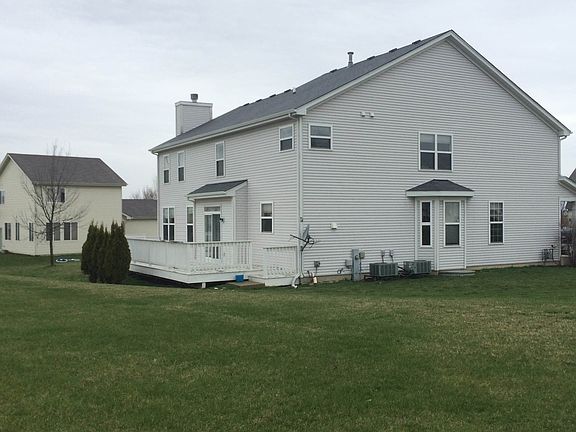 Back view with large patio