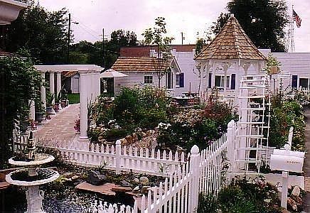 Overhead view of part of the gardens