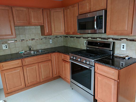 New modern kitchen with a new appliances.