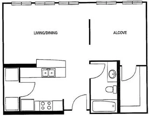Floor plan S11 0 Bed 1 Bath