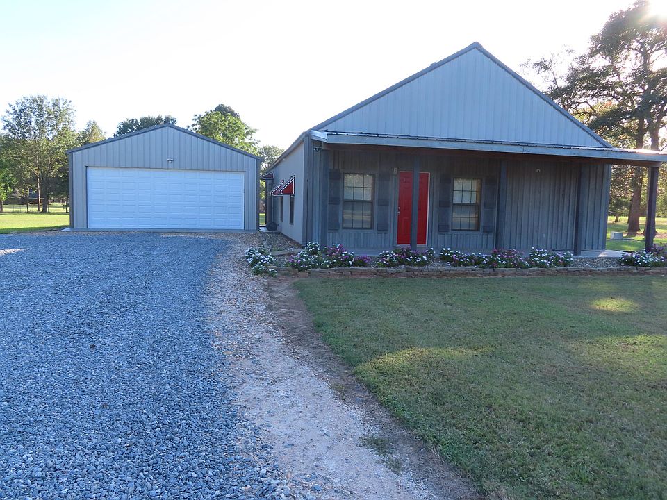 Front of home and front of detached garage