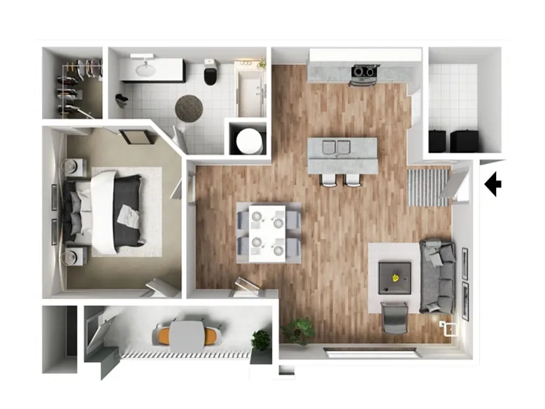 Floor plan One Bedroom