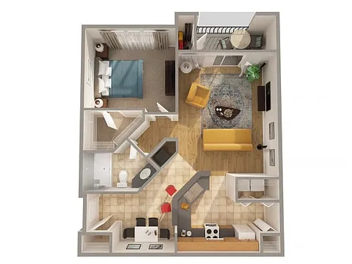 Floor plan One Bedroom