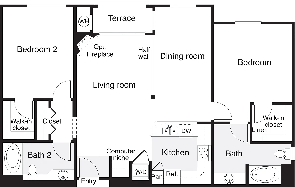 Floor plan 2 Bedrooms D