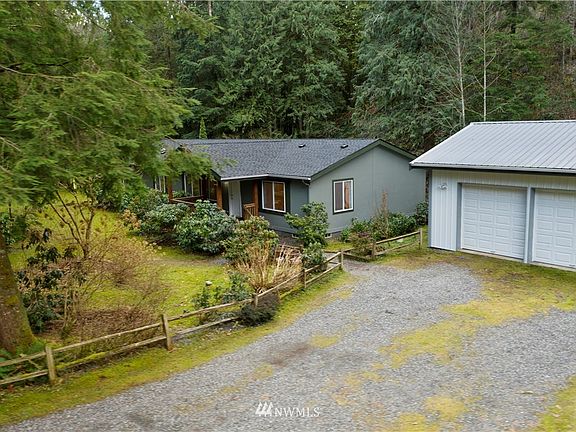 House and Garage on almost 2 acres